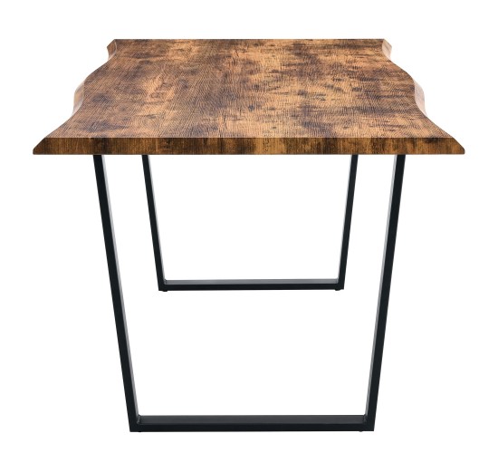 Σετ Τραπεζαρία (2 1) ArteLibre NORTHAM Καρυδί/Μαύρο Μέταλλο/Μοριοσανίδα