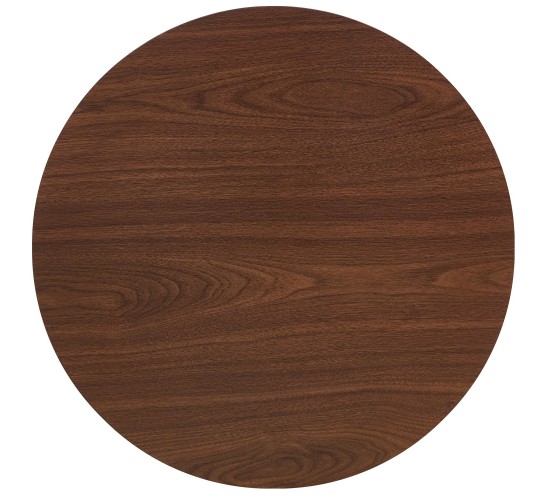 Τραπέζι Τραπεζαρίας ArteLibre QUINTON Καρυδί/Μαύρο Μέταλλο/Μοριοσανίδα 60x60x74cm