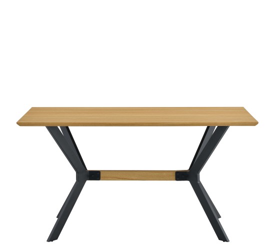 Τραπέζι Τραπεζαρίας ArteLibre ELDRIDGE Sonoma Μέταλλο/Μοριοσανίδα 120x60x74cm