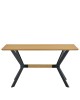 Τραπέζι Τραπεζαρίας ArteLibre ELDRIDGE Sonoma Μέταλλο/Μοριοσανίδα 120x60x74cm