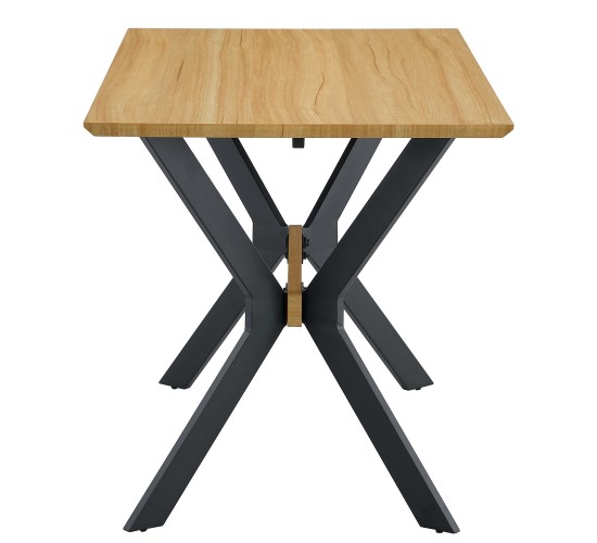 Τραπέζι Τραπεζαρίας ArteLibre ELDRIDGE Sonoma Μέταλλο/Μοριοσανίδα 120x60x74cm