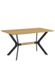 Τραπέζι Τραπεζαρίας ArteLibre ELDRIDGE Sonoma Μέταλλο/Μοριοσανίδα 120x60x74cm