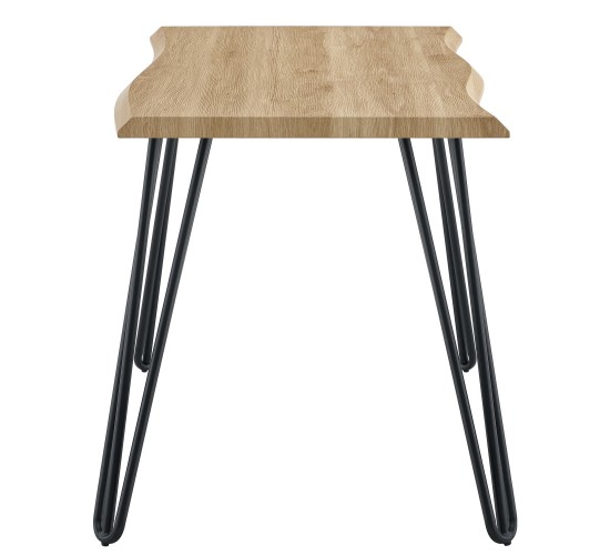 Τραπέζι Τραπεζαρίας ArteLibre BRANWELL Sonoma Μέταλλο/Μοριοσανίδα 160x80x77.5cm