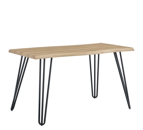 Τραπέζι Τραπεζαρίας ArteLibre BRANWELL Sonoma Μέταλλο/Μοριοσανίδα 160x80x77.5cm