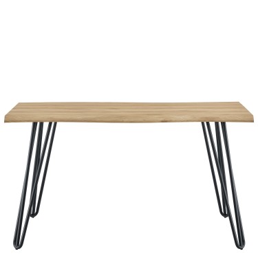 Τραπέζι Τραπεζαρίας ArteLibre BRANWELL Sonoma/Μαύρο Μέταλλο/Μοριοσανίδα 140x70x77.5cm