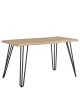 Τραπέζι Τραπεζαρίας ArteLibre BRANWELL Sonoma Μέταλλο/Μοριοσανίδα 120x60x77.5cm