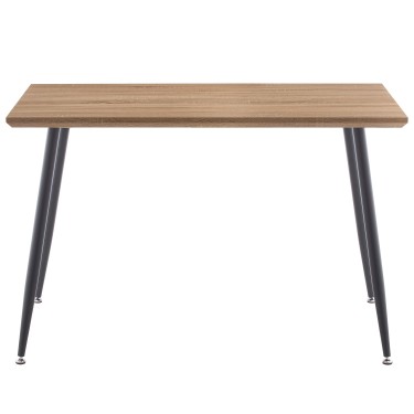 Τραπέζι Τραπεζαρίας ArteLibre MINOS Sonoma/Μαύρο Μέταλλο/Μοριοσανίδα 120x70x75cm