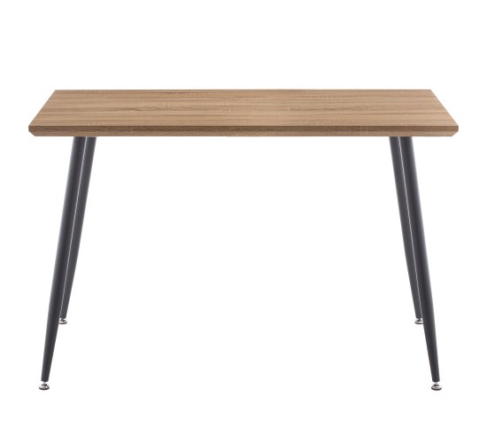 Τραπέζι Τραπεζαρίας ArteLibre MINOS Sonoma/Μαύρο Μέταλλο/Μοριοσανίδα 120x70x75cm