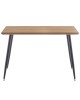 Τραπέζι Τραπεζαρίας ArteLibre MINOS Sonoma/Μαύρο Μέταλλο/Μοριοσανίδα 120x70x75cm