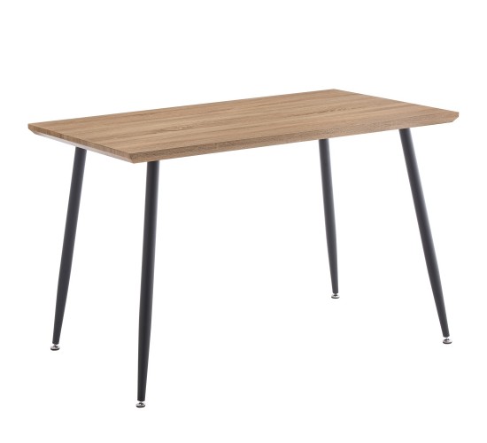 Τραπέζι Τραπεζαρίας ArteLibre MINOS Sonoma/Μαύρο Μέταλλο/Μοριοσανίδα 120x70x75cm