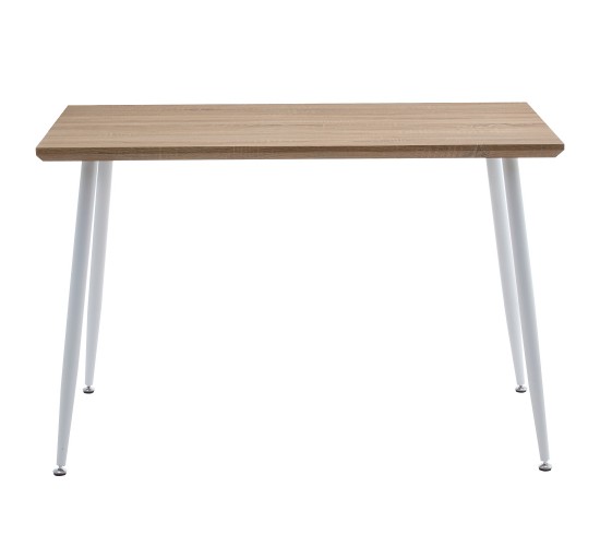 Τραπέζι Τραπεζαρίας ArteLibre MINOS Sonoma/Λευκό Μέταλλο/Μοριοσανίδα 120x70x75cm