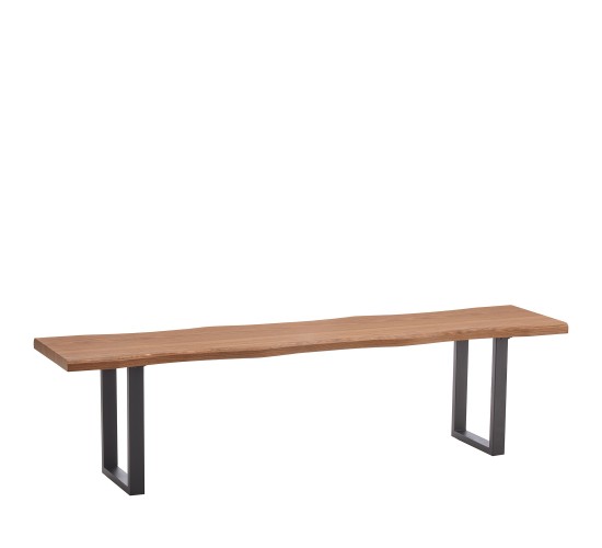 Παγκάκι Τραπεζαρίας ArteLibre AEMON Σκούρο Ακακία/Μαύρο Μέταλλο/MDF 180x40x47cm