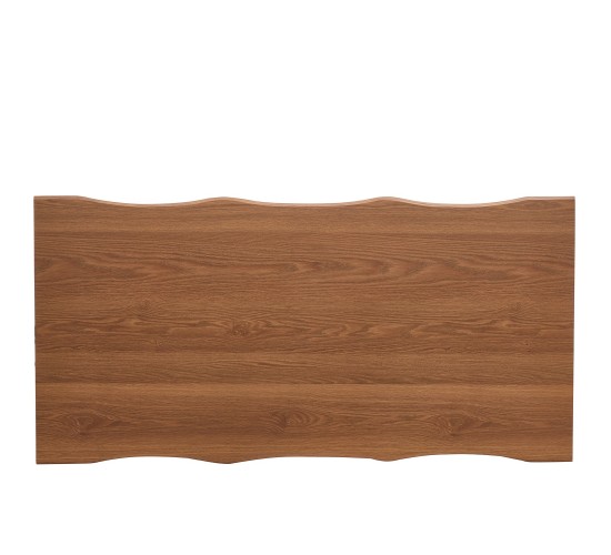 Τραπέζι Τραπεζαρίας ArteLibre AEMON Σκούρο Ακακία/Μαύρο Μέταλλο/Μοριοσανίδα 180x90x75cm