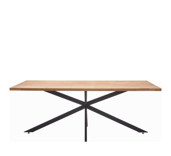 Τραπέζι Τραπεζαρίας ArteLibre DRYOPIS Sonoma/Μαύρο Ξύλο/Μέταλλο 140x80x75cm