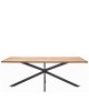 Τραπέζι Τραπεζαρίας ArteLibre DRYOPIS Sonoma/Μαύρο Ξύλο/Μέταλλο 140x80x75cm