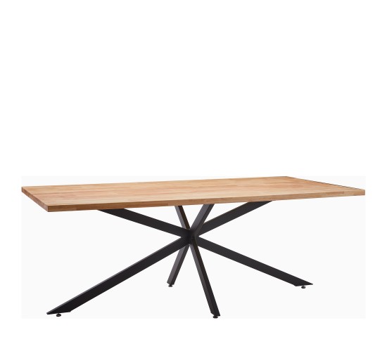 Τραπέζι Τραπεζαρίας ArteLibre DRYOPIS Sonoma/Μαύρο Ξύλο/Μέταλλο 140x80x75cm