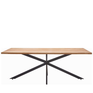 Τραπέζι Τραπεζαρίας ArteLibre DRYOPIS Sonoma/Μαύρο Ξύλο/Μέταλλο 120x75x75cm