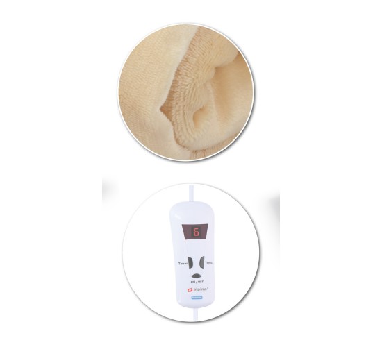 Ηλεκτρική Κουβέρτα Μονή Πλενόμενη Με Τηλεχειριστήριο 130x180cm 180W ALPINA