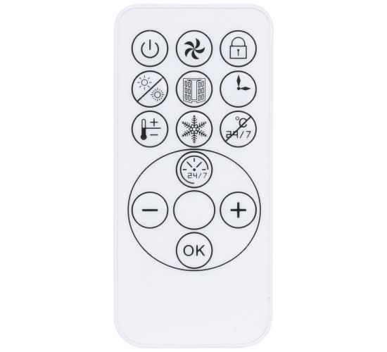 Θερμαντικό Σώμα Ψηφιακό Με Τηλεχειριστήριο Λευκό 1800/2000W ALPINA