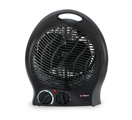 Αερόθερμο Με 2 Επιλογές Θερμοκρασίας Μαύρο 2000W 22x13x27cm ALPINA