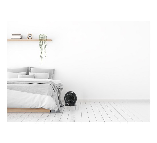 Αερόθερμο Με 2 Επιλογές Θερμοκρασίας Μαύρο 2000W 22x13x27cm ALPINA