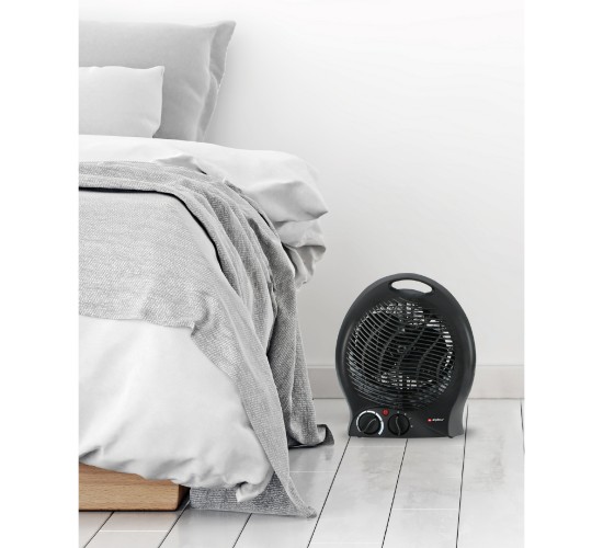 Αερόθερμο Με 2 Επιλογές Θερμοκρασίας Μαύρο 2000W 22x13x27cm ALPINA