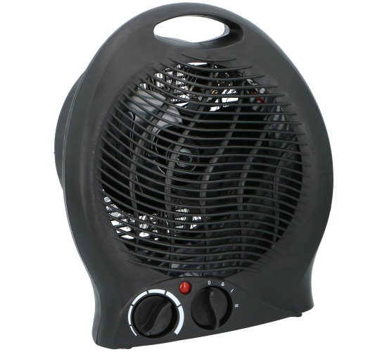 Αερόθερμο Με 2 Επιλογές Θερμοκρασίας Μαύρο 2000W 22x13x27cm ALPINA