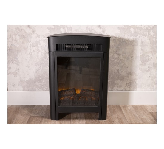 Ηλεκτρικό Τζάκι Επιδαπέδιο LED 1800/2000W Μαύρο 41x26x59cm ALPINA