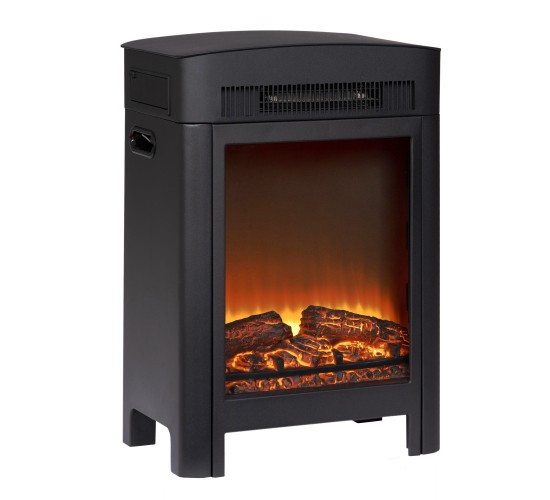 Ηλεκτρικό Τζάκι Επιδαπέδιο LED 1800/2000W Μαύρο 41x26x59cm ALPINA