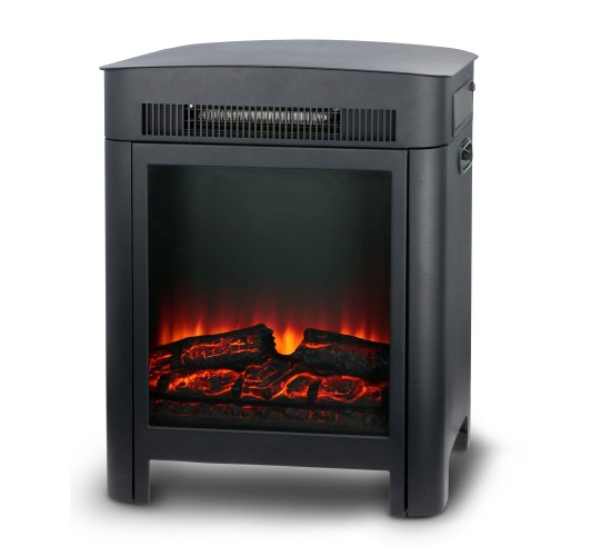 Ηλεκτρικό Τζάκι Επιδαπέδιο LED 1800/2000W Μαύρο 41x26x59cm ALPINA