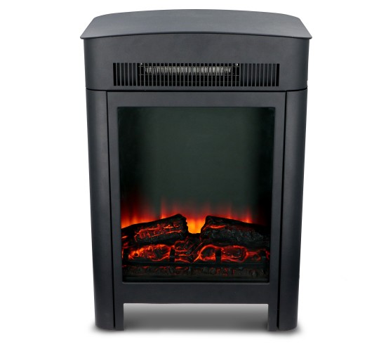 Ηλεκτρικό Τζάκι Επιδαπέδιο LED 1800/2000W Μαύρο 41x26x59cm ALPINA