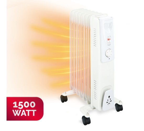 Ηλεκτρικό Καλοριφέρ Λαδιού 7 Φέτες Λευκό 1500W ALPINA