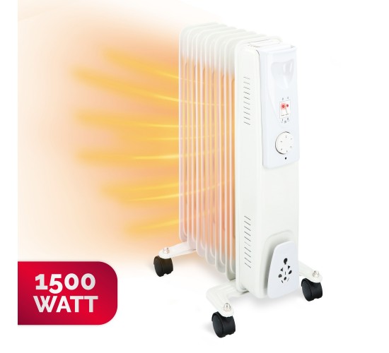 Ηλεκτρικό Καλοριφέρ Λαδιού 7 Φέτες Λευκό 1500W ALPINA