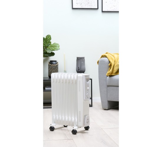 Ηλεκτρικό Καλοριφέρ Λαδιού 9 Φέτες Λευκό 2000W ALPINA