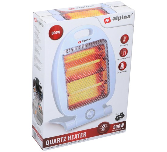 Θερμάστρα Χαλαζία 800W Λευκό 23x17x35cm ALPINA