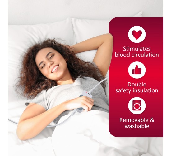 Ηλεκτρική Κουβέρτα Μονή Πλενόμενη Με Τηλεχειριστήριο 80x150cm 60W ALPINA