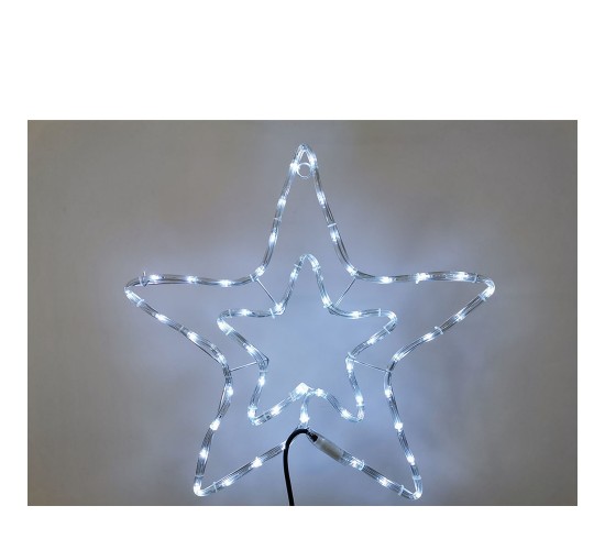 Αστέρι Διπλό 54 LED Ψυχρό Λευκό Φως 58x58cm