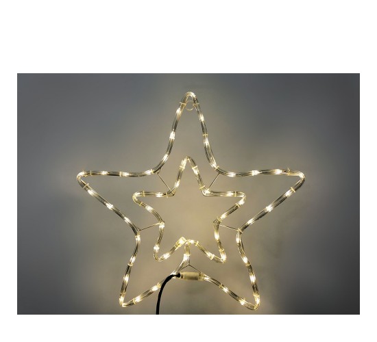 Αστέρι Διπλό 54 LED Θερμό Λευκό Φως 58x58cm