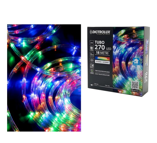 Φωτοσωλήνας 270 LED Εσωτ. & Εξωτ. Χώρου Με 8 Προγράμματα Και Μετασχηματιστή Πολύχρωμο Φως Μη Επεκτεινόμενο IP44 31V 15 3