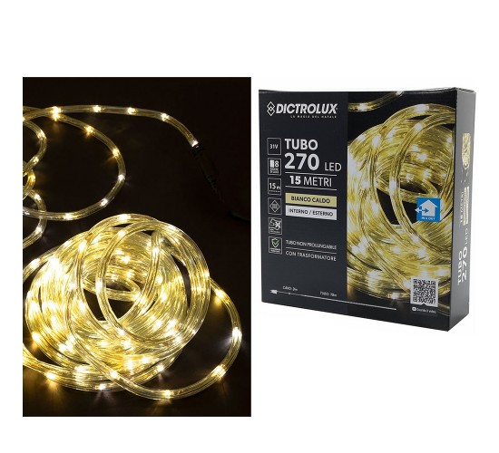 Φωτοσωλήνας 270 LED Εσωτ. & Εξωτ. Χώρου Με 8 Προγράμματα Και Μετασχηματιστή Θερμό Λευκό Φως Φως Μη Επεκτεινόμενο IP44 31