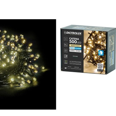 500 LED Εσωτ. & Εξωτ. Χώρου Με Μετασχηματιστή Θερμό Λευκό Φως Πράσινο Καλώδιο Μη Επεκτεινόμενο IP44 31V 10 3m