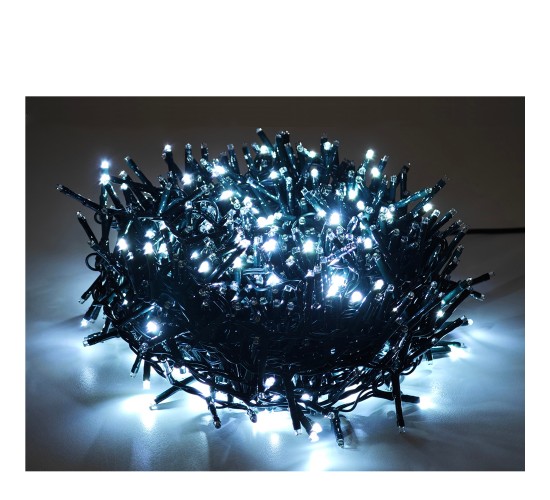 100 LED Εξωτερικού Χώρου Ψυχρό Λευκό Φως Πράσινο Καλώδιο