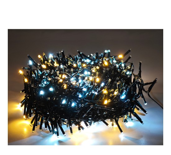 100 LED Εξωτερικού Χώρου Ψυχρό/Θερμό Λευκό Φως Πράσινο Καλώδιο