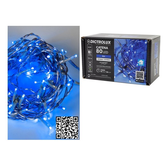 80 LED Κεριά Εσωτ. & Εξωτ. Χώρου Με 8 Προγράμματα Και Χρονοδιακόπτη Μπλε Φως Διάφανο Καλώδιο Μη Επεκτεινόμενο Μπαταρίας 