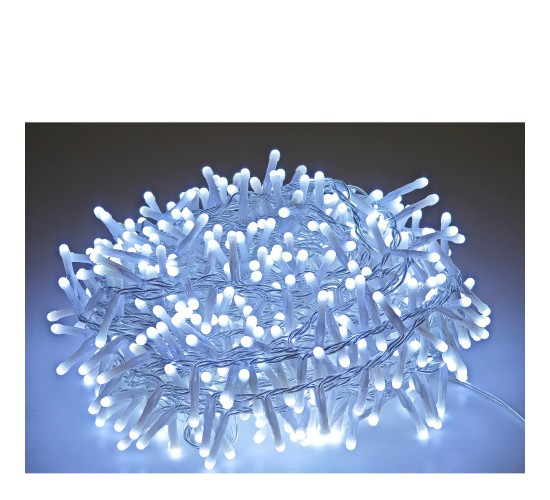 500 LED Εξωτερικού Χώρου Ψυχρό Λευκό Φως Διάφανο Καλώδιο