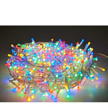 500 LED Εξωτερικού Χώρου Πολύχρωμο Φως Διάφανο Καλώδιο
