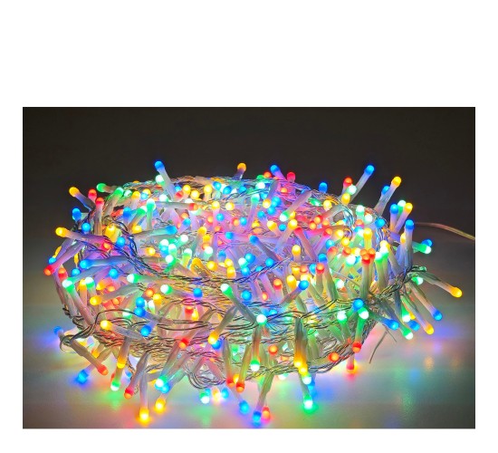 500 LED Εξωτερικού Χώρου Πολύχρωμο Φως Διάφανο Καλώδιο