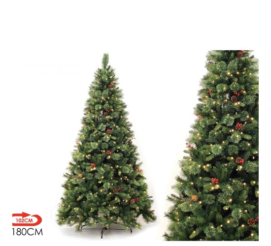 Χριστουγεννιάτικο Δέντρο Sirin PVC/PP/PE Με 350 LED 180cm