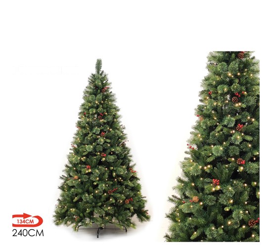 Χριστουγεννιάτικο Δέντρο Sirin PVC/PP/PE Με 600 LED 240cm