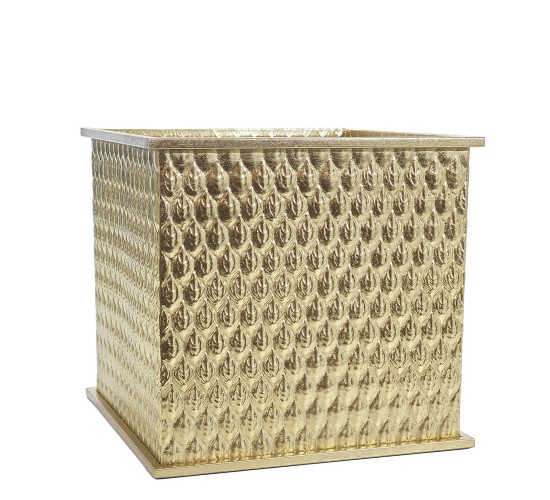 Χριστουγεννιάτικη Γλάστρα Χρυσό 33x33x31cm
